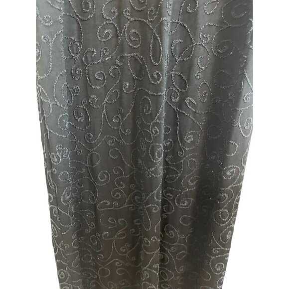 Cache Halter Beaded Dress S Black Maxi Vintage Gown Y2K 80s Whimsigoth Feminine - Picture 6 of 16